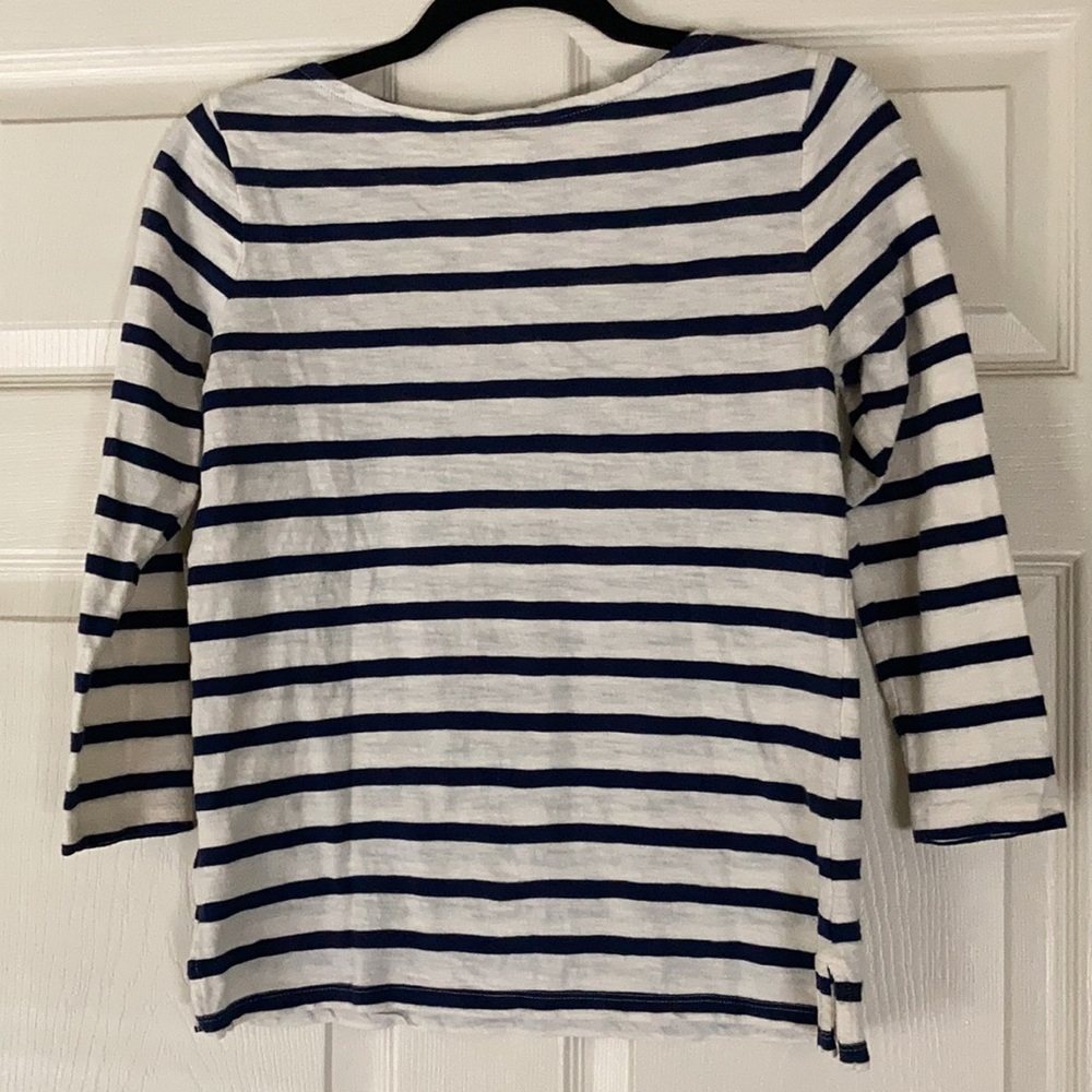 Old Navy-Navy/White Striped Shirt - Picture 2 of 4